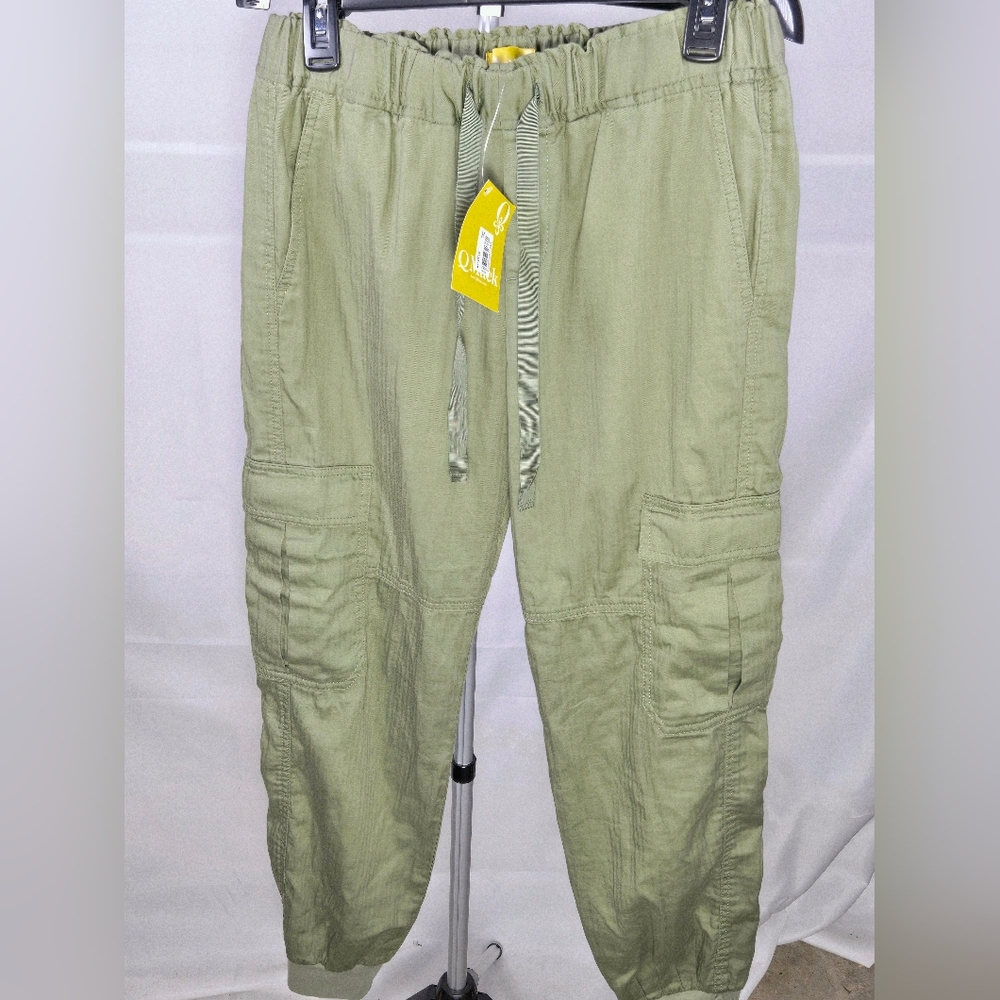 Nwt Qmack Army Green Elevated Basic Cargo Jogger … - image 1